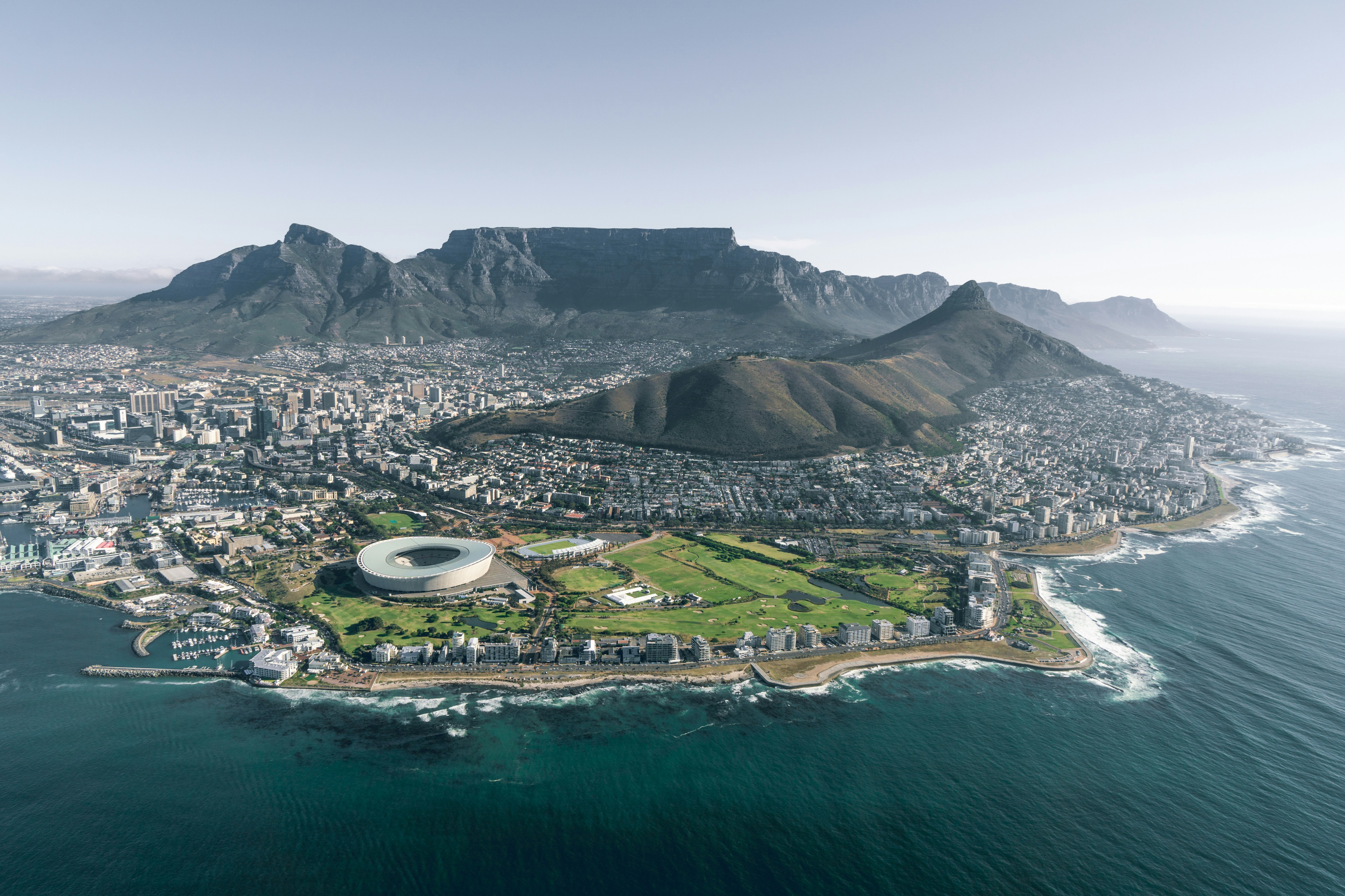 Tafelberg boven Kaapstad in Zuid-Afrika